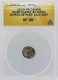 1620-KB Transylvania Denar Gabriel Bethlen Coin ANACS VF30