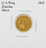 1910 $2 1/2 Indian Head Gold Coin