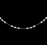 14KT White Gold 2.96 ctw Diamond Necklace