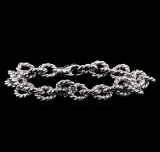 14KT White Gold Chain Link Bracelet