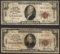 1929 $10 & $20 New York New York National Currency Note CH# 2370