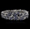14KT White Gold 35.00 ctw Sapphire and Diamond Bracelet