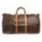 Louis Vuitton Monogram Canvas Leather Keepall 60 cm Bandouliere Duffle Bag Lugag