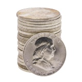 Roll of (20) 1960 Brilliant Uncirculated Franklin Half Dollar Coins
