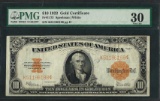 1922 $10 Gold Certificate Note Fr.1173 PMG Choice Very Fine 30