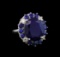 14KT White Gold 15.52 ctw Sapphire and Diamond Ring