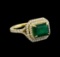 14KT Yellow Gold 2.63 ctw Emerald and Diamond Ring