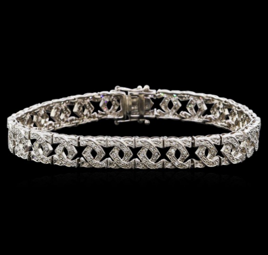 1.50 ctw Diamond Bracelet - 14KT White Gold