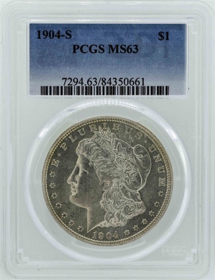 1904-S $1 Morgan Silver Dollar Coin PCGS MS63