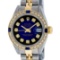 Rolex Ladies 2 Tone Blue Vignette Diamond & Sapphire Datejust Wristwatch