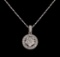 14KT White Gold 1.07 ctw Diamond Pendant With Chain