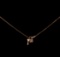 0.12 ctw Diamond Lock and Key Pendant With Chain - 14KT Rose Gold