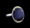 14KT Two-Tone Gold 13.11 ctw Sapphire and Diamond Ring