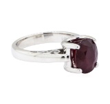 3.33 ctw Ruby Ring - 18KT White Gold