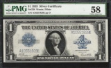 1923 $1 Silver Certificate Note Fr.238 PMG Choice About Uncirculated 58
