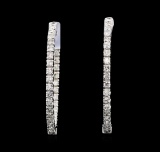 2.00 ctw Diamond Earrings - 14KT White Gold