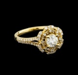 14KT Yellow Gold 0.91 ctw Diamond Ring