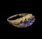 14KT Yellow Gold 2.22 ctw Tanzanite and Diamond Ring