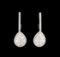 0.96 ctw Diamond Earrings - 14KT White Gold