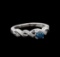 0.49 ctw Blue Diamond Ring - 14KT White Gold