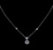 0.96 ctw Black Diamond Necklace - 14KT White Gold