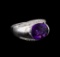 Crayola 3.95 ctw Amethyst and White Sapphire Ring - .925 Silver