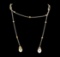 Pearl and Diamond Necklace - 18KT Yellow and White Gold