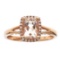 1.22 ctw Morganite and Diamond Ring - 10KT Rose Gold