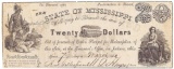 1862 $20 State of Missouri Obsolete Bank note