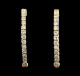 1.02 ctw Diamond Earrings - 14KT Yellow Gold
