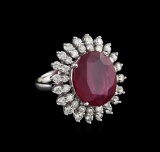 14KT White Gold 11.56 ctw Ruby and Diamond Ring