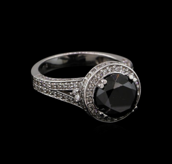 4.79 ctw Black Diamond Ring - 14KT White Gold