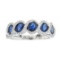 2.53 ctw Sapphire and Diamond Ring - 18KT White Gold