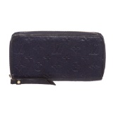 Louis Vuitton Blue Empreinte Leather Monogram Zippy Wallet