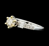 1.01 ctw Diamond Ring - 18KT Yellow And White Gold