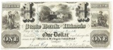 1840 $1 Illinois & Michigan Canal Fund Obsolete Bank Note