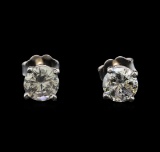 14KT White Gold 1.29 ctw Diamond Stud Earrings