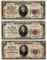Lot (3) 1929 $20 San Francisco CA National Currency Notes - Charter 9174