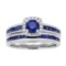 1.70 ctw Sapphire and Diamond Ring - 14KT White Gold