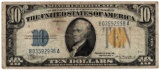 1934A $10 North Africa Emergency WWII Silver Certificate Note