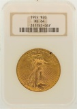 1924 $20 St. Gaudens Double Eagle Gold Coin NGC MS64