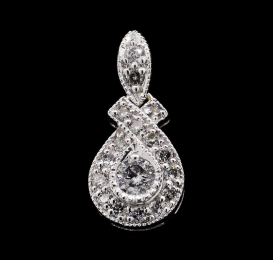 0.25 ctw Diamond Pendant - 14KT White Gold