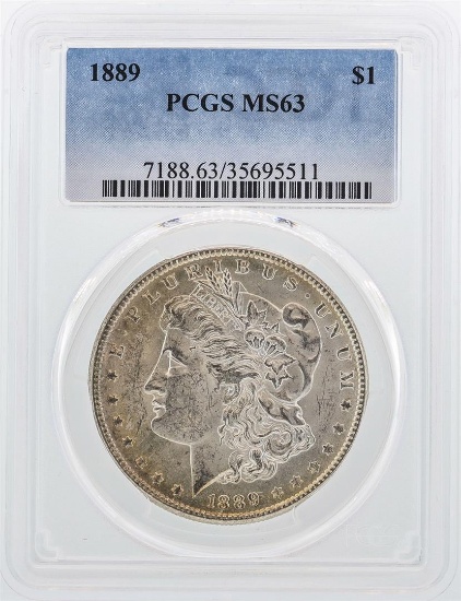 1889 $1 Morgan Silver Dollar Coin PCGS MS63