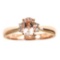 0.74 ctw Morganite and Diamond Ring - 14KT Rose Gold