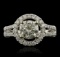 14KT White Gold 1.52 ctw I-1/Very Light Yellow Diamond Ring