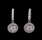 14KT White Gold 3.26 ctw Diamond Earrings