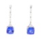 8.37 ctw Tanzanite And Diamond Earrings - 14KT White Gold