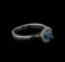 0.84 ctw Blue Diamond Ring - 14KT White Gold