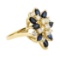 1.20 ctw Sapphire and Diamond Ring - 14KT Yellow Gold