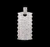 3.22 ctw Diamond Pendant - 18KT White Gold